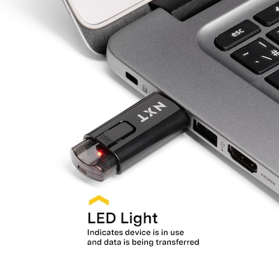 NXT Technologies™ 64GB USB 2.0 Type A Flash Drive, Black, 5/Pack (NX61130)