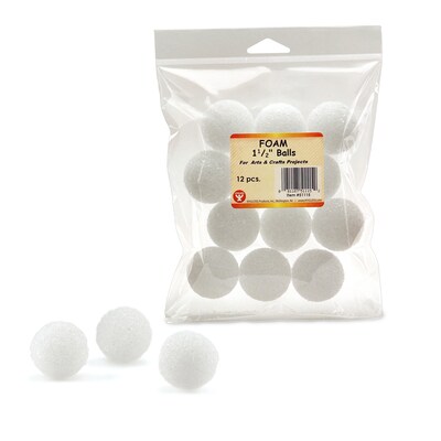 Hygloss Balls and Eggs, 1 1/2, 12/Pack, 2/Bd