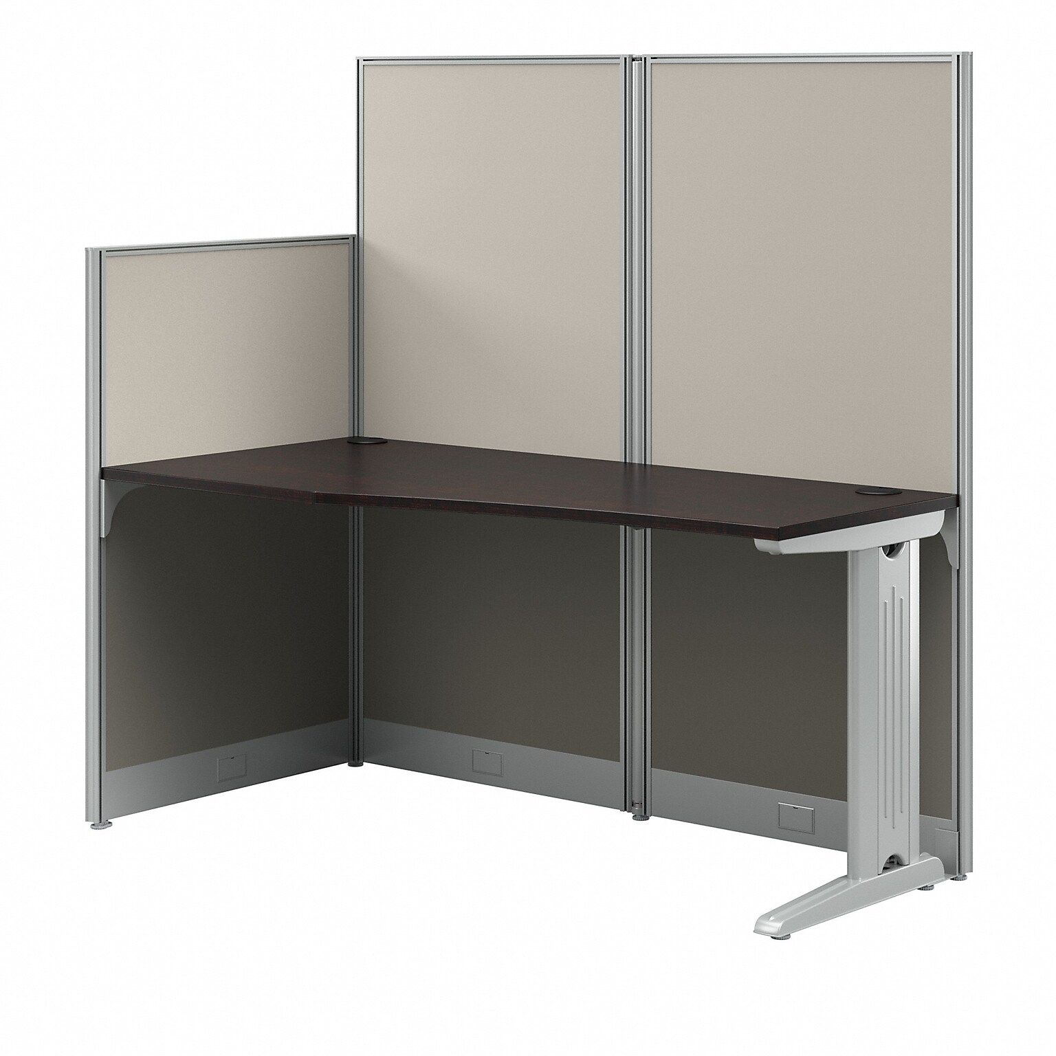 Bush Business Furniture Office in an Hour 63H x 65W Cubicle Workstation, Mocha Cherry (WC36892-03K)