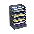 Safco 8-Compartments Steel File Organizer, Black (3129BL)