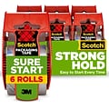 Scotch Sure-Start Packing Tape with Dispenser, 1.88 x 22.2 yds., Clear, 6/Pack (145-6)