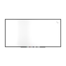 TRU RED™ Magnetic Steel Dry Erase Board, Black Frame, 8 x 4 (TR61183)