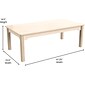 Flash Furniture Bright Beginnings Hercules Rectangular Table, 47.25" x 23.5", Beech (MK-ME088010-GG)