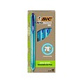 BIC ECOlutions Retractable Gel Pen, Medium Point, 1.0 mm, Blue Ink, 12/Pack (RGLE11-BLU)