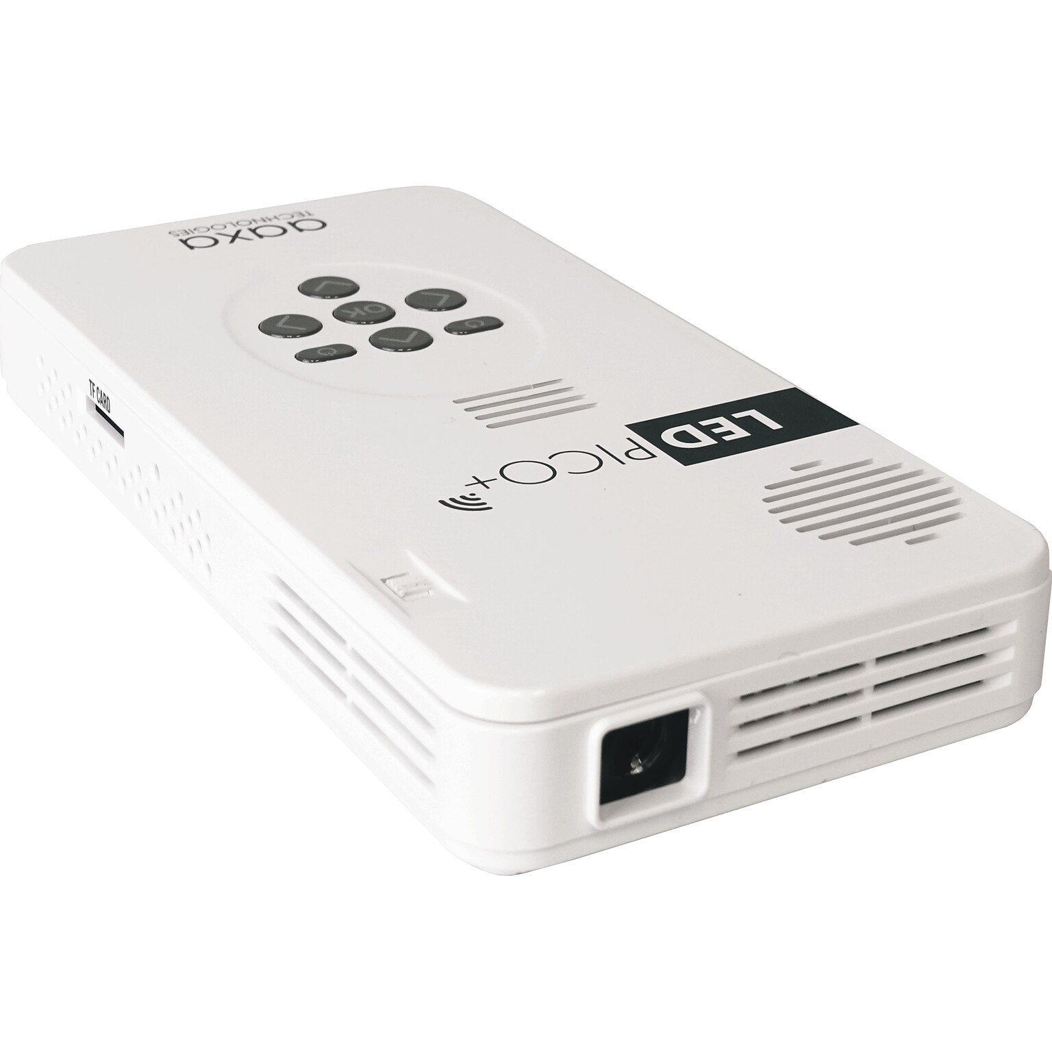 AAXA LED Pico+ Wireless Portable RGB Vibrant Color LED Projector, White (KP-101-03)