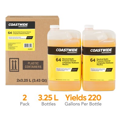 Coastwide Professional Multi-Purpose Neutral Cleaner 64 Concentrate for ExpressMix, 3.25L, 2/Carton (CW6403EM-A)
