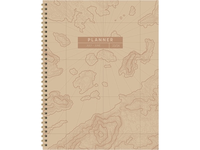 2023-2024 TF Publishing Map of the World 9 x 11 Academic Weekly & Monthly Planner, Paperboard Cove