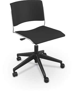 MooreCo Akt 5-Star Student Chair, Hard Casters, Moss (56581-HC-BLACK)