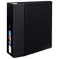 Avery Heavy Duty 5 3-Ring Non-View Binders with Thumb Notch, One Touch EZD Ring, Black (79-986)