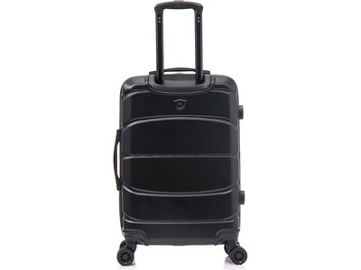 DUKAP Sense 25.39" Hardside Suitcase, 4-Wheeled Spinner, Black (DKSEN00M-BLK)