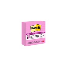 Post-it Super Sticky Notes, 4 x 4, Assorted Collection, Lined, 90 Sheet/Pad, 5 Pads/Pack (R440NPSS