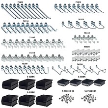 Triton Products DuraHook Kit, 85 Assorted Pegboard Hooks and 10 Bins (76995)
