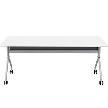 Safco Rumba Training Room Table, 30 x 72, Designer White (RBA7230FLSLDSWT)