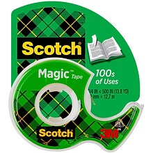 Scotch® Magic™ Invisible Tape with Dispenser, 1/2 x 12.5 yds. (104)