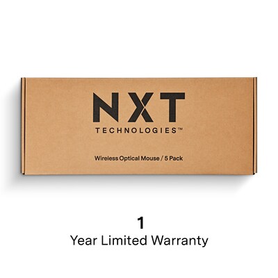 NXT Technologies™ Wireless Optical USB Mouse, Black, 5/Box (NX60887)