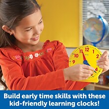 Learning Resources Classroom Clock Kit, Learning to Tell Time Manipulative, Yellow, 25 Pieces (LER21