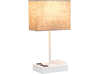Simple Designs LED Multiuse Table Lamp, White/Beige (LT1110-BGW)