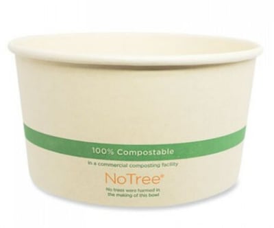 World Centric No Tree Sugarcane Bowl, 32 oz., Natural, 300/Carton (WORBONT32W)