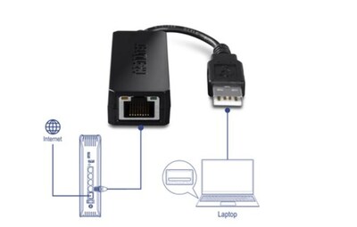 TRENDnet USB 2.0 to Fast Ethernet Adapter, Black (TU2-ET100)