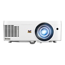 ViewSonic 3000 ANSI Lumens WXGA LED Short Throw Projector with H/V Keystone, 4 Corner Adjustment, Wh