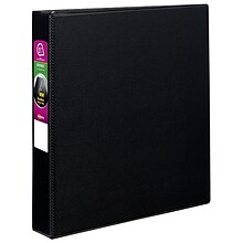 Avery 1 1/2 3-Ring Non-View Binders, Slant Ring, Black (27350)