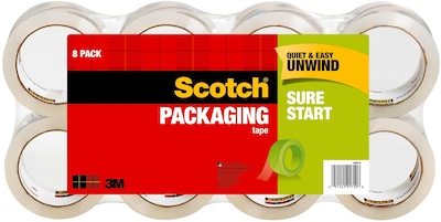 Scotch Packing Tape, 1.88 x 54.6 yds., Clear, 8/Pack (34508)