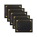 Better Office Certificate Holders, 8.75 x 11.25, Black/Gold, 25/Pack (65251-25PK)