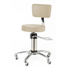 Brandt Hydraulic Surgeon Stool with Backrest, Taupe (15512Taupe)