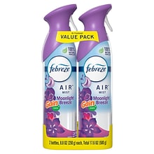 Febreze Odor-Fighting Air Freshener, Moonlight Breeze with Gain Scent, 8.8 oz., 2/Pack (97809)