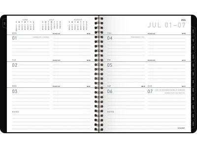 2024-2025 AT-A-GLANCE Contemporary Lite 7 x 8.75 Academic Weekly & Monthly Planner, Faux Leather C