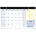 2024 AT-A-GLANCE QuickNotes 17.75 x 11 Monthly Desk Pad Calendar, Blue/Yellow (SK710-00-24)