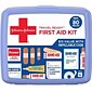 Johnson & Johnson Red Cross Travel Ready Portable Emergency First Aid Kit, 80 Pieces, Plastic Case (JOJ202068)