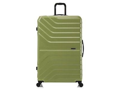 InUSA Aurum 35.66" Hardside Suitcase, 4-Wheeled Spinner, Green (IUAUR00XL-GRN)