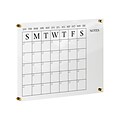 Martha Stewart Grayson Acrylic Black Print Dry Erase Wall Calendar with Notes, 24 x 18 (BRAC4560BK