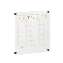 Martha Stewart Grayson Acrylic Gold Print Dry Erase Wall Calendar, 14 x 14 (BRAC3636GDCGD)