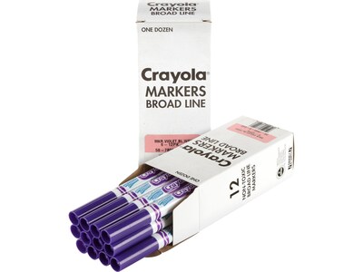 Crayola Kids Marker, Conical Tip, Purple, 12/Pack, 6 Packs/Carton (58-7800-040CT)