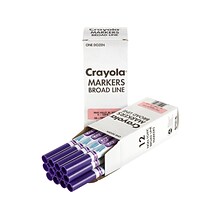 Crayola Kids Marker, Conical Tip, Purple, 12/Pack, 6 Packs/Carton (58-7800-040CT)