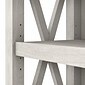 Bush Furniture Key West 66"H 5-Shelf Bookcase with Adjustable Shelves, Linen White Oak Laminated Wood, 2/Set (KWS046LW)