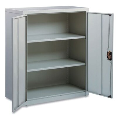 OIF 42"H Steel Storage Cabinet with 3 Shelves, Light Gray (CM4218LG)
