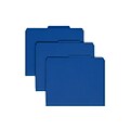 Smead Premium Pressboard Classification Folder with SafeSHIELD® Fasteners, Letter Size, Dark Blue, 1