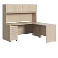 Bush Business Furniture Studio C 72W L Shaped Desk with Hutch and Mobile File Cabinet, Natural Elm