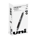 uniball 207 Retractable Gel Pens, Ultra Micro Point, 0.38mm, Black Ink, Dozen (1790922)