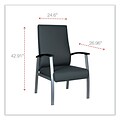 Alera® metaLounge Series Fixed Arm Polyurethane Computer and Desk Chair, Black (ALEML2419)
