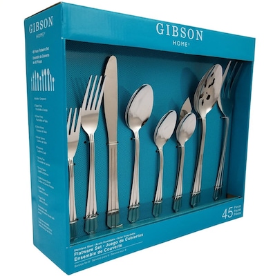 Gibson Home 79679.45 Classic Canberra Stainless Steel 45-Piece Flatware Set