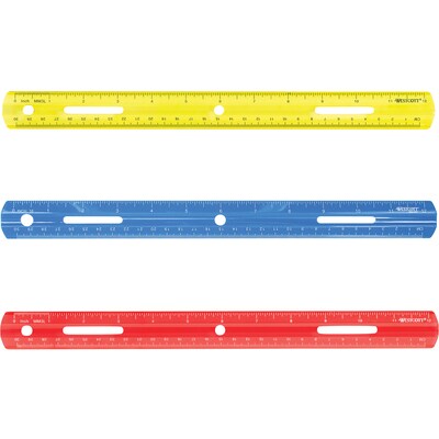 Westcott 12 Plastic Standard Ruler, Assorted Colors, Each (10526-001)