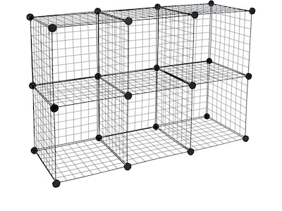 Mount-It! 28 x 42 6-Cube Storage Organizer, Black (WI-4012)