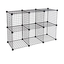 Mount-It! 28 x 42 6-Cube Storage Organizer, Black (WI-4012)