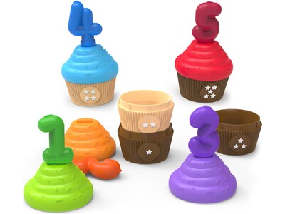 Learning Resources Snap-N-Learn Counting Cupcake Tos, 5/Set (LER6724)