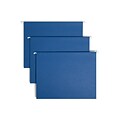 Smead Hanging File Folders, 1/5-Cut Adjustable Tab, Letter Size, Navy Blue, 25/Box (64057)