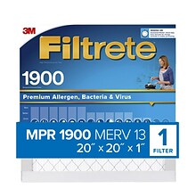 Filtrete High Performance Air Filter, 1900 MPR, 20 x 20 x 1 (UA02-4)